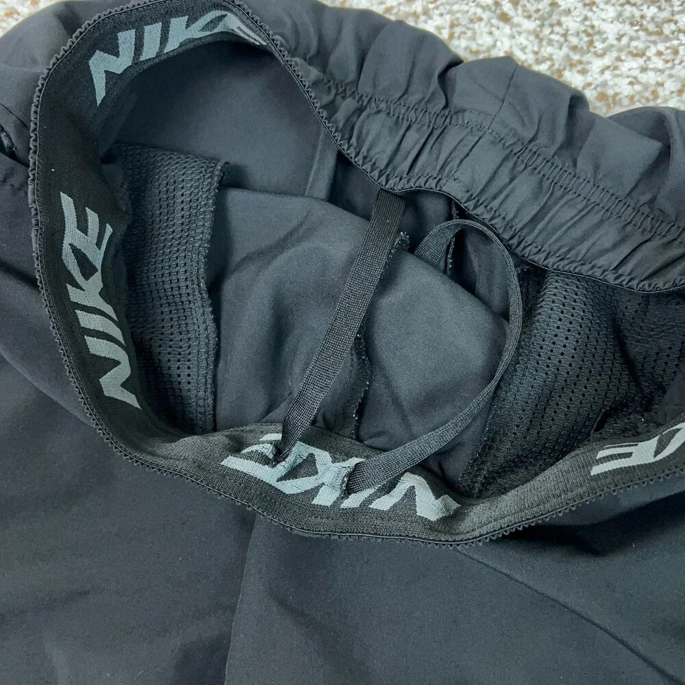 Nike Shorts Mens Large Black Lined Dri-FIT Running Training Athletic Gym Workout - Picture 5 of 8